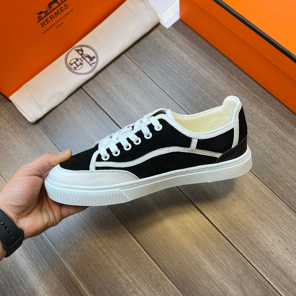 SNEAKER HM GET IN PELLE DI VITELLO NERA E BIANCA