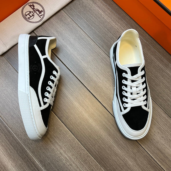 SNEAKER HM GET IN PELLE DI VITELLO NERA E BIANCA