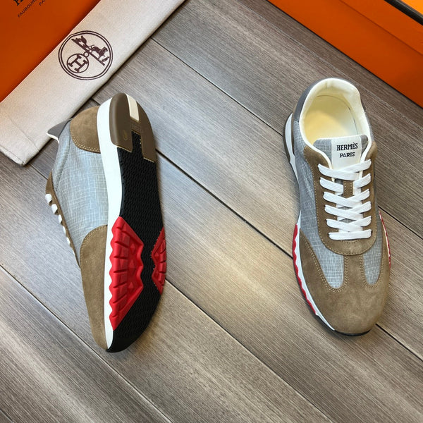 HM TRAIL SNEAKER MOSS AND GRAY CANVAS