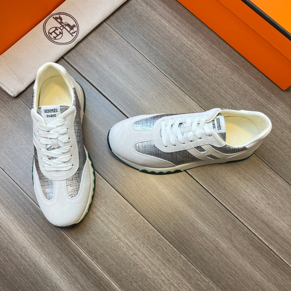 SNEAKER HM TRAIL IN TELA ARGENTO E GRIGIO CHIARO