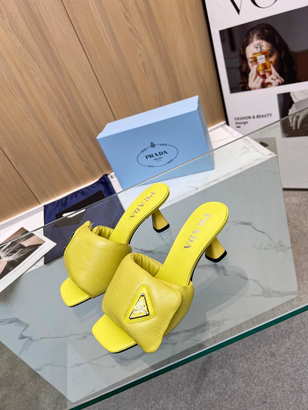 SANDALI PRA IN NAPPA MORBIDA IMBOTTITA 60 PELLE DI AGNELLO LIMONE