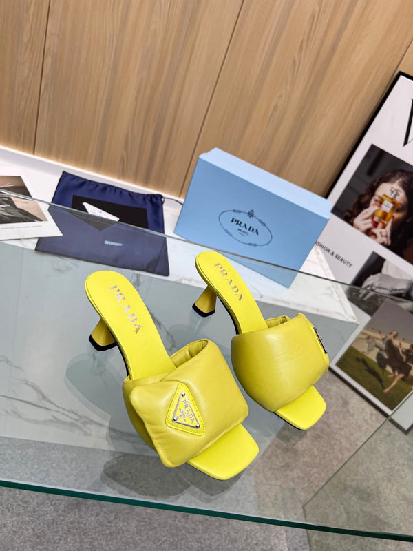 SANDALI PRA IN NAPPA MORBIDA IMBOTTITA 60 PELLE DI AGNELLO LIMONE