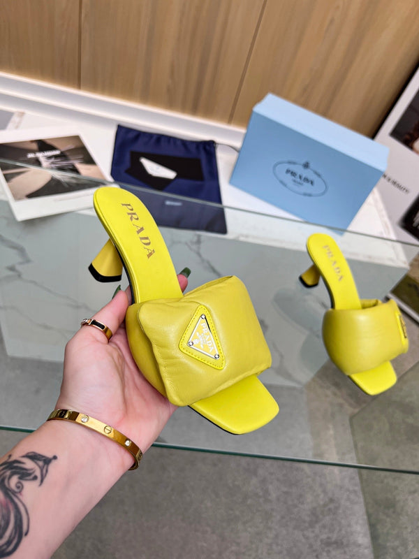 SANDALI PRA IN NAPPA MORBIDA IMBOTTITA 60 PELLE DI AGNELLO LIMONE