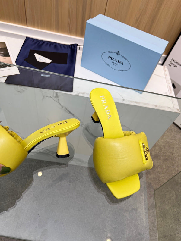 SANDALI PRA IN NAPPA MORBIDA IMBOTTITA 60 PELLE DI AGNELLO LIMONE