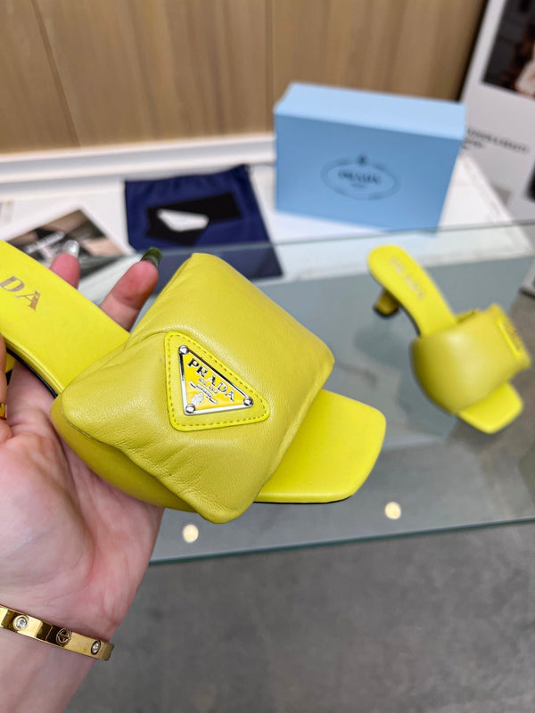 SANDALI PRA IN NAPPA MORBIDA IMBOTTITA 60 PELLE DI AGNELLO LIMONE