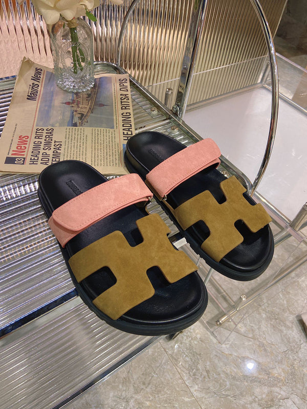 SANDALO CYPRUS ARMY MIX CAMOSCIO ROSA CHIARO