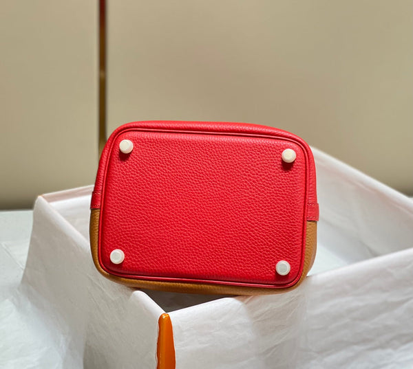 picotin lock 18 red brown togo shw