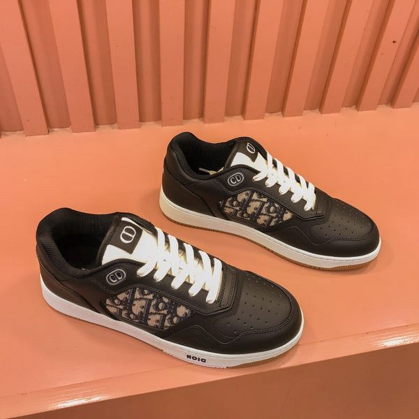 CD B27 LOW-TOP SNEAKER BLACK-BEIGE CALFSKIN