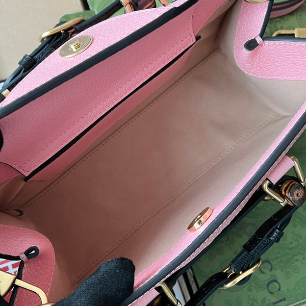 Gucci Diana Bamboo Bag Pink Calfskin 240100