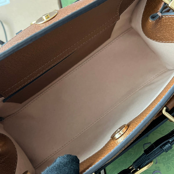 Borsa Gucci Diana Bamboo in pelle di vitello marrone 240101
