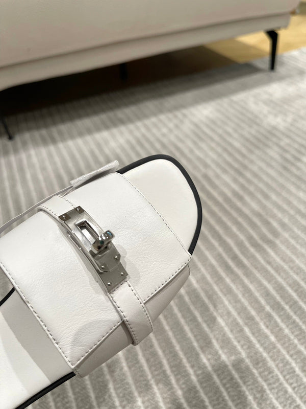 GABRIEL SANDAL WHITE CALFSKIN