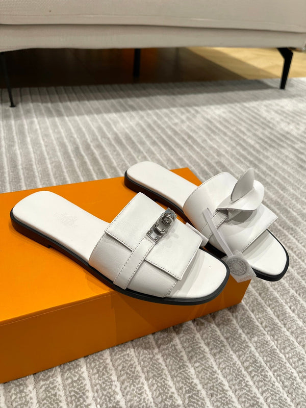 GABRIEL SANDAL WHITE CALFSKIN