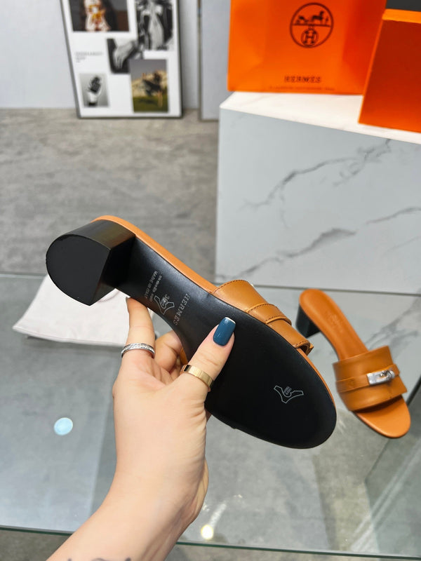 Gigi 50 Sandal Tan Calfskin