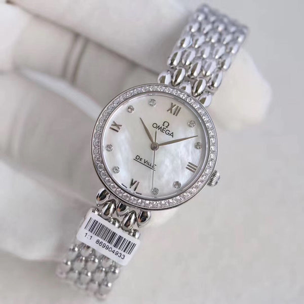 Omega De Ville 32.7mm Diamond Mop Pearl Dial