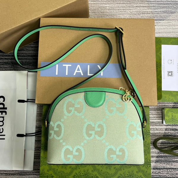 ophidia large 24cm comestic pouch beige green monogram canvas