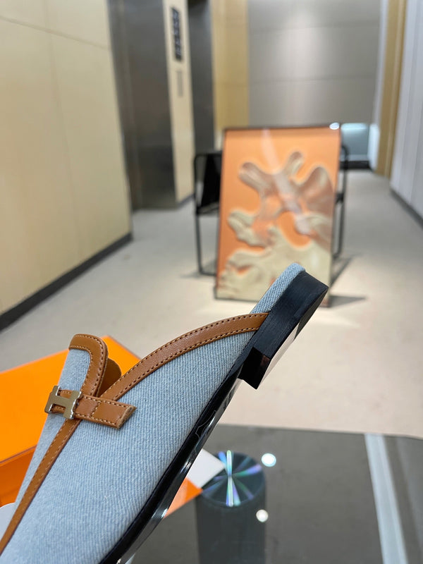 GRUPPO MULE TAWNY MIX SKY LAMBSKIN