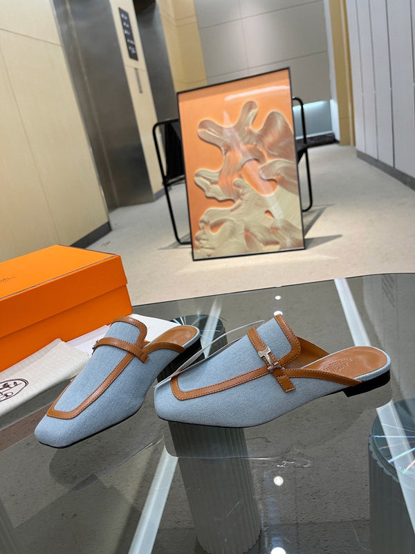 GRUPPO MULE TAWNY MIX SKY LAMBSKIN