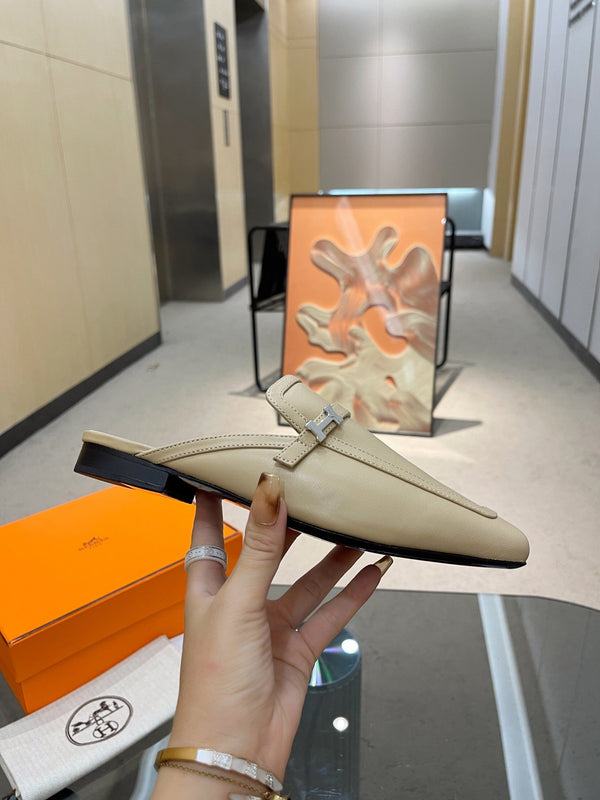 GROUPIE MULE BEIGE LAMBSKIN