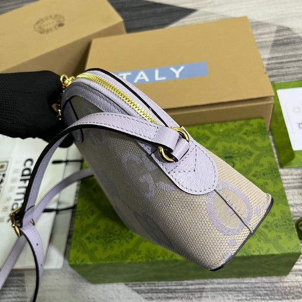 ophidia large 24cm comestic pouch beige purple monogram canvas