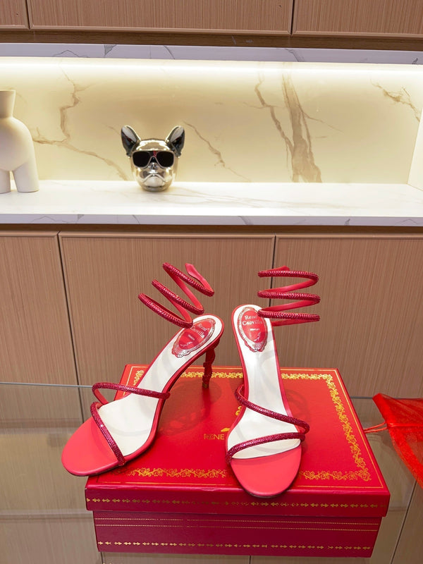 RC Heavy Industry Snake-Shape Red Silk Creole Rhinestones 251006