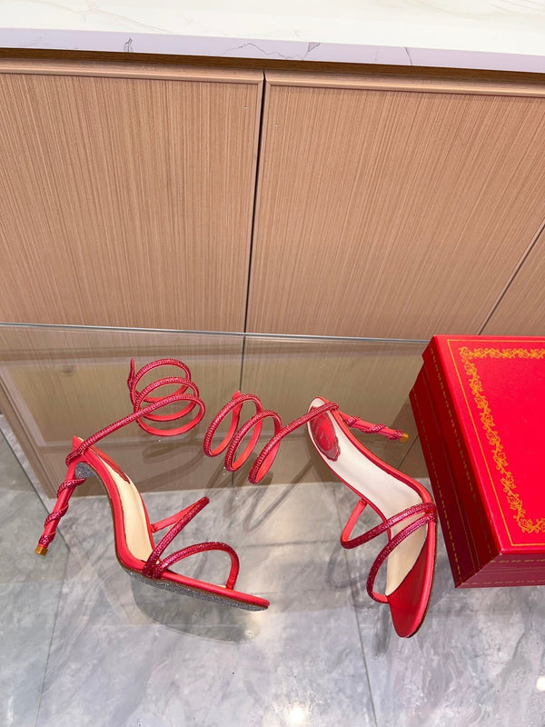 RC Heavy Industry Snake-Shape Red Silk Creole Rhinestones 251006