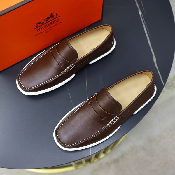 HM GUILLAUME LOAFER CHOCOLATE CALFSKIN
