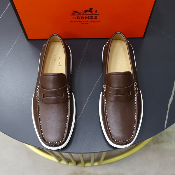 HM GUILLAUME LOAFER CHOCOLATE CALFSKIN