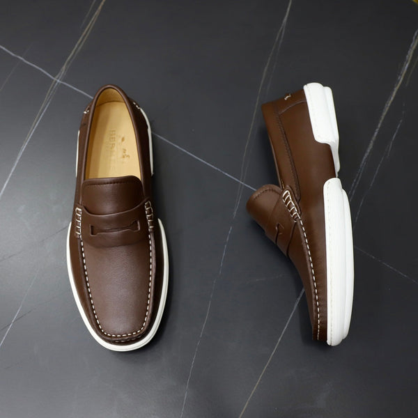 HM GUILLAUME LOAFER CHOCOLATE CALFSKIN