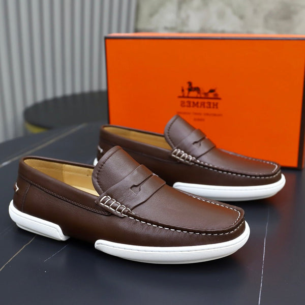 MOCASSINO HM GUILLAUME IN PELLE DI VITELLO CIOCCOLATO