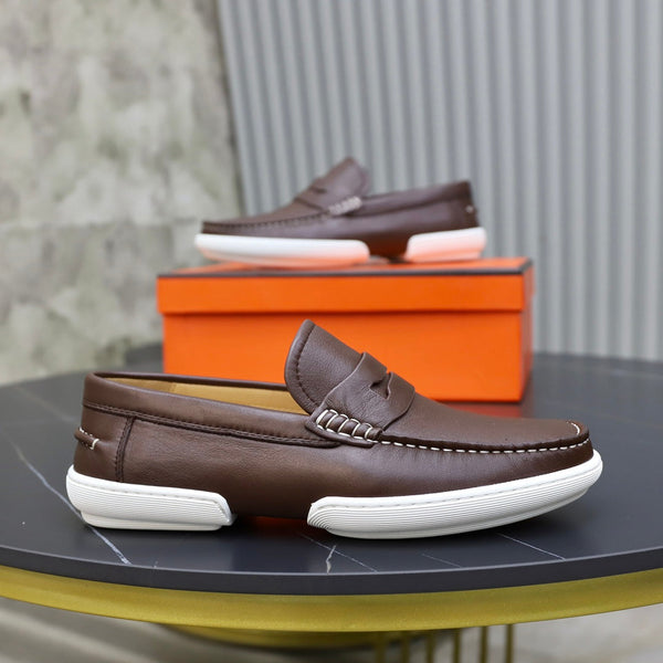 HM GUILLAUME LOAFER CHOCOLATE CALFSKIN