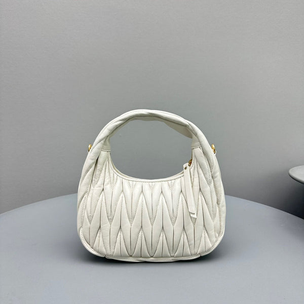 MINI HOBO 20 BAG IN WHITE LAMBSKIN
