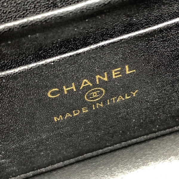 23P Flap Bag 15cm Black Caviar Gold Hardware