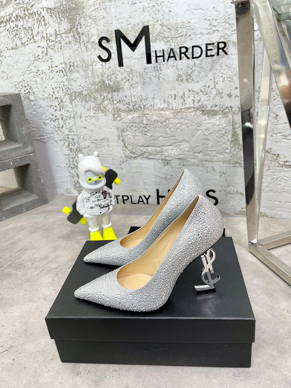 SL OPYUM BASIC TACCO ALTO ARGENTO CRISTALLO RASO