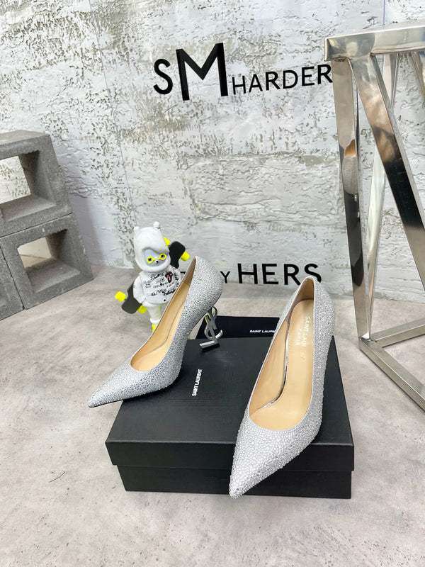 SL OPYUM BASIC TACCO ALTO ARGENTO CRISTALLO RASO