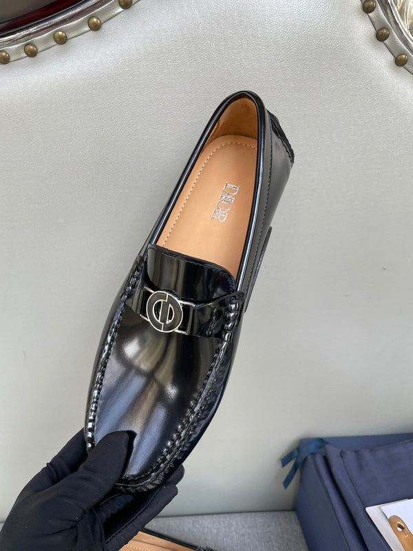 CD JUAL ICON BUCKLE LOAFER BLACK POLISHED CALFSKIN