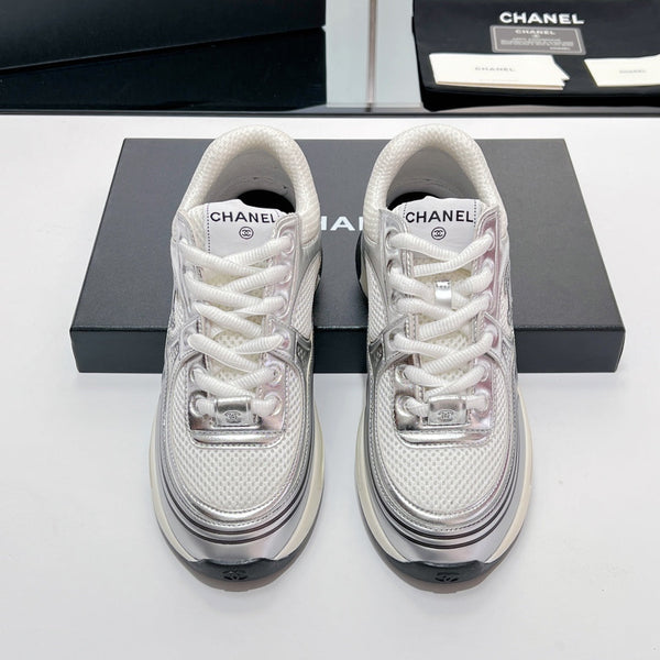 CC Sneaker In White Mesh Fabric 149795