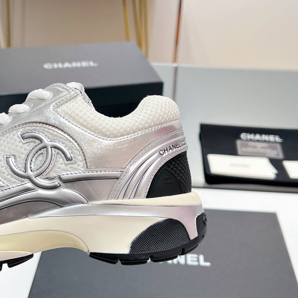 CC Sneaker In White Mesh Fabric 149795