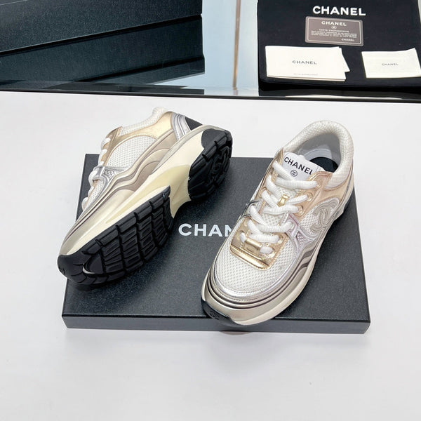 CC Sneaker In White Mesh Fabric 149791