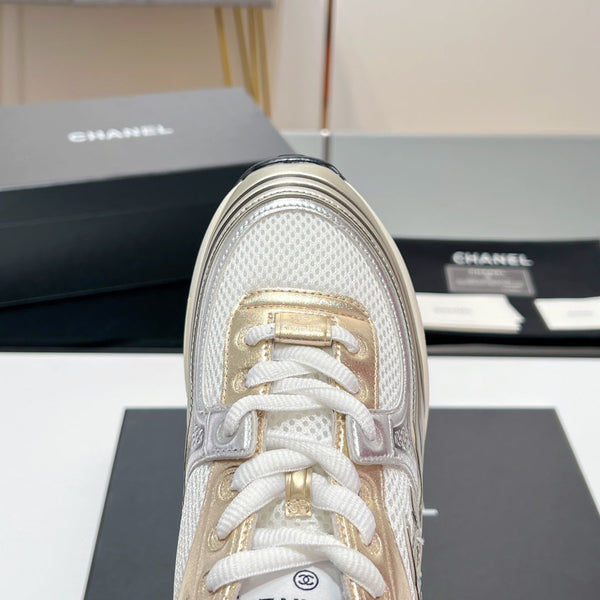 CC Sneaker In White Mesh Fabric 149791