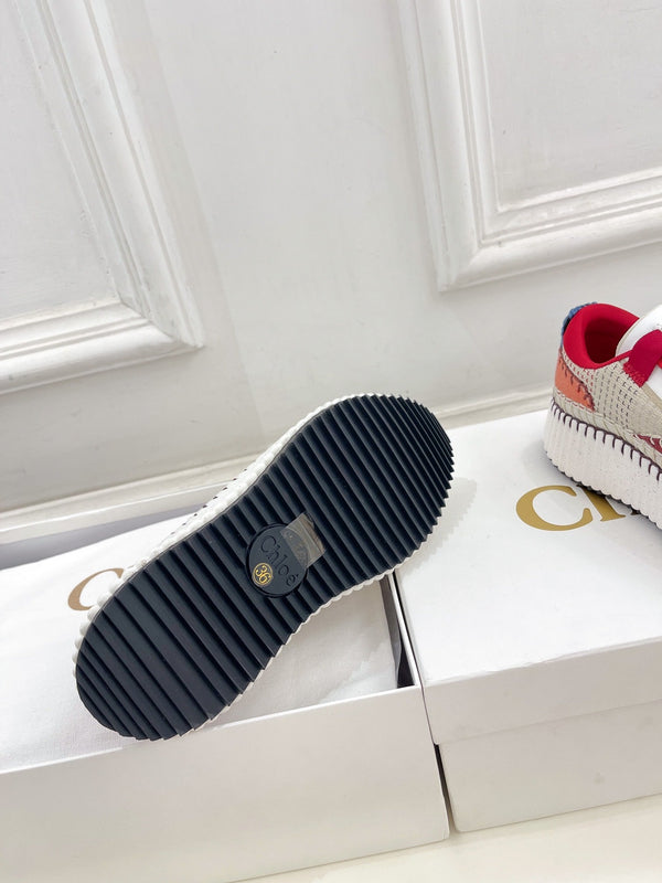 SNEAKER CHLOÉ NAMA IN TESSUTO SPECIALE COLORATO ROSSO CILIEGIA