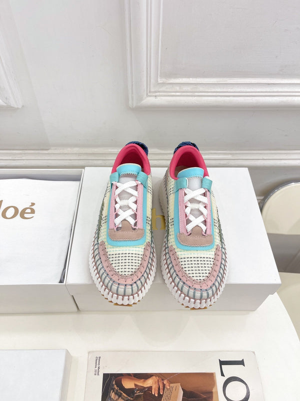 CHLOÉ NAMA SNEAKER IN COLORFUL SPECIAL FABRIC