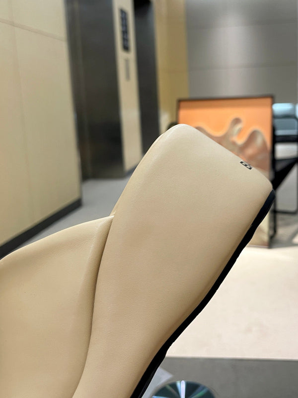 WEDGE SANDALS IN BEIGE SOFT LAMBSKIN