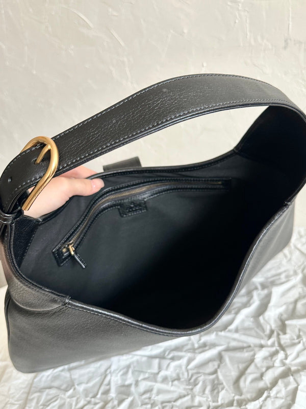 BORSA A SPALLA APHRODITE LARGE 47 IN PELLE DI VITELLO NERA