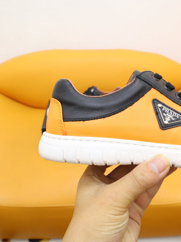 PRA SNEAKER IN BLACK MIX AMBER YELLOW SHEEPSKIN