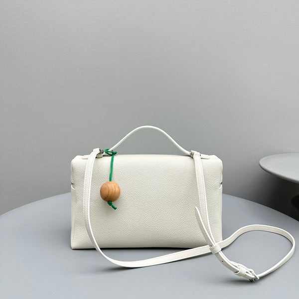 Extra Pocket L27 Borsa in pelle di mucca bianca