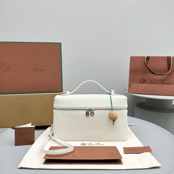 Extra Pocket L27 Borsa in pelle di mucca bianca