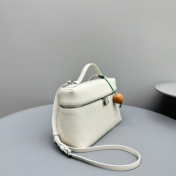 Extra Pocket L27 Borsa in pelle di mucca bianca