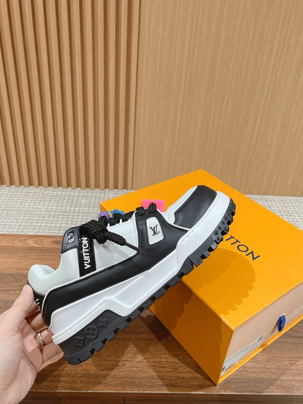 LV Trainer Maxi Sneaker Bianco Mix Nero Pelle di vitello