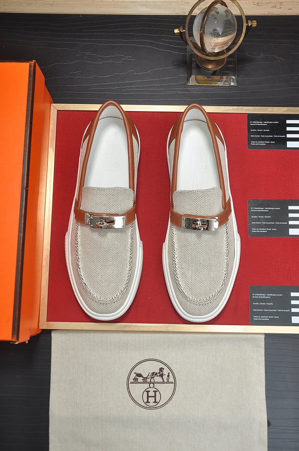 SNEAKER SLIP-ON HM GAME NERA PRUGNA E DENIM RUSSET