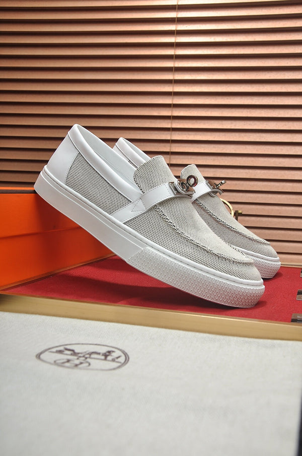 SNEAKER SLIP-ON HM GAME NERA PRUGNA E DENIM BIANCO